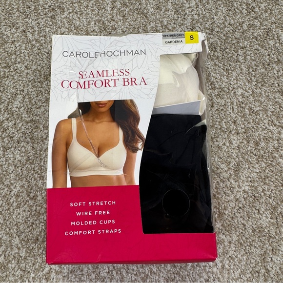 Midnight by Carole Hochman Other - Carole Hochman Seamless Comfort Bra 2 Pack Black and Cream Small